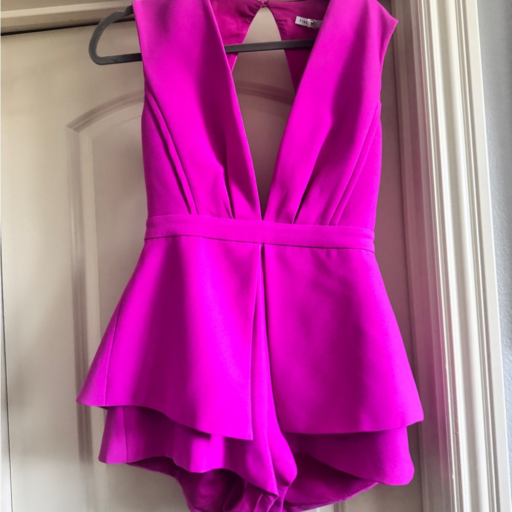 Finders Keepers Vibrant Pink Sleeveless Romper